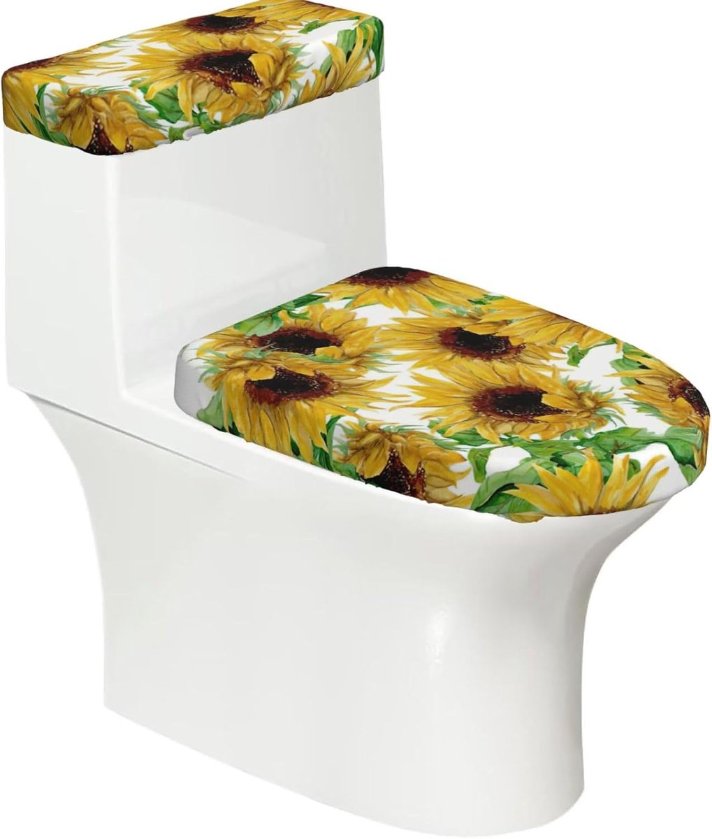 Toiletzitting Hoezen - Badkamer Decoratie - Hygiënisch Werken - Zachte Rekbare Stof - 2 Delige Set - Zwart