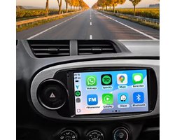 Autoradio 4/64GB met Carplay en Android auto | Geschikt voor Toyota Yaris 2012-2017 | Radio scherm met Navigatie | 2012 2013 2014 2015 2016 2017 | XP130 Met screencleaner