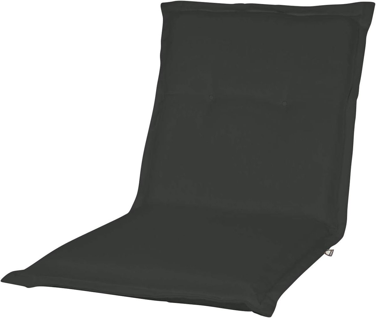 Tuinkussen lage rugleuning - Stoelkussen buiten - Buiten zitten - Waterafstotende laag - 100 x 50 cm - Antraciet