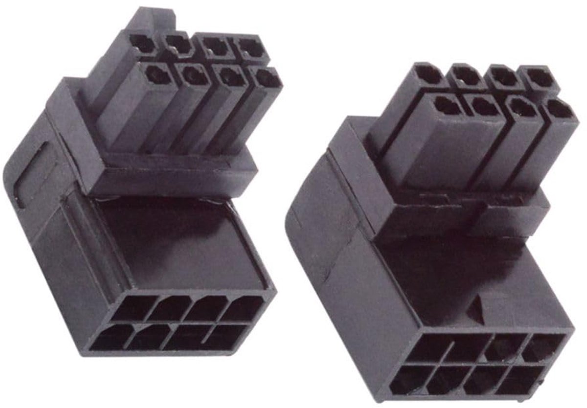 Dailygoods - 2-Pack GPU Videokaart Power Connector Adapter, 90 Graden