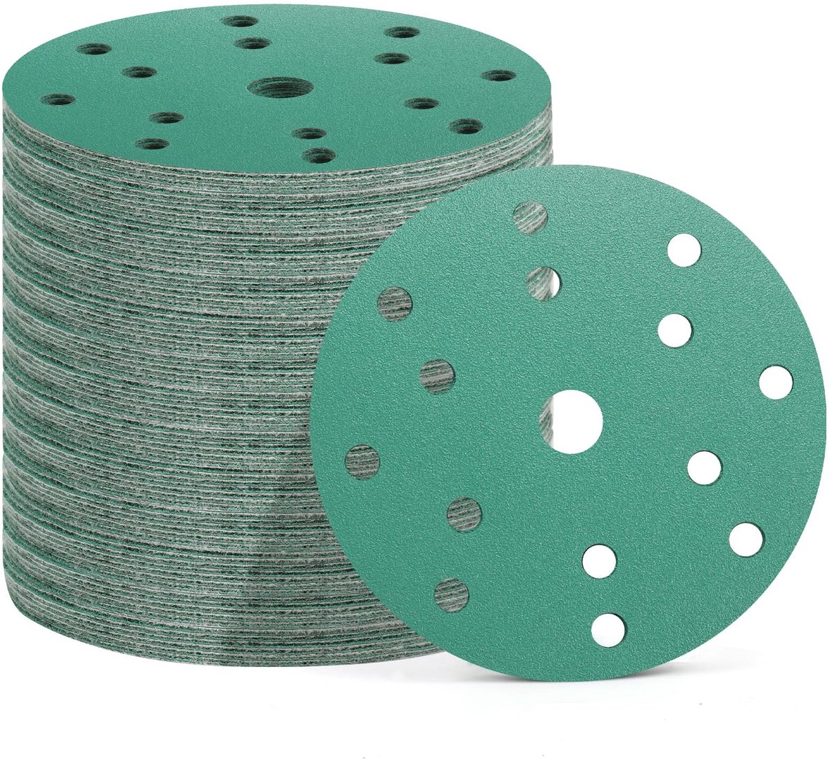 Dailygoods- Schuurschijven 50 Stuks - Schuurpapier Set 93 x 185 mm - Korrel 40/60/80/120/240 - 8 Gaten - Compatibel met Rechthoekige Slijpmachines - Optimale Slijpeigenschappen