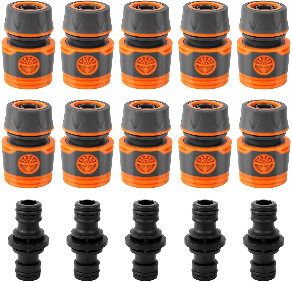 Dailygoods- Slangkoppelingsset 15 Stuks - 1/2 Inch Slangverbinder - Koppelingen - Tuinslangverlenging - Tuinslangverbinder - Geschikt voor Familietuin