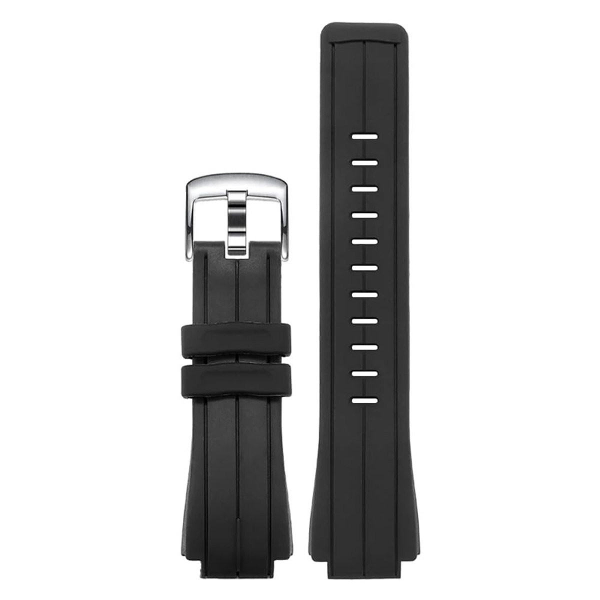 Dailygoods- Horlogeband 16 mm - Zachte Siliconen - Hypoallergeen - Verstelbare Gesp - Waterdicht - Sneldrogend - Polsband