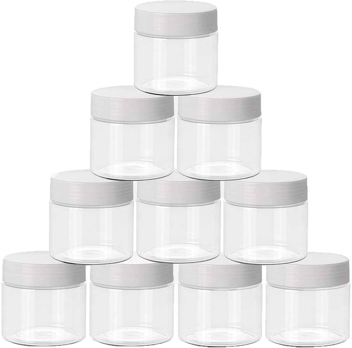 Dailygoods- Monsterpotten 10 stuks - 30ml/1oz - Doorzichtige Plastic - Navulbare Cosmetische Containers - Schroefdeksels - Lichtgewicht en Compact - Cosmetische Potjes