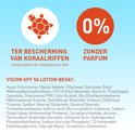 Vision SPF 50 Lotion respecteert Hawaïaanse wet ter bescherming van koraalriffen, 0% parfum. Lijst met ingrediënten.