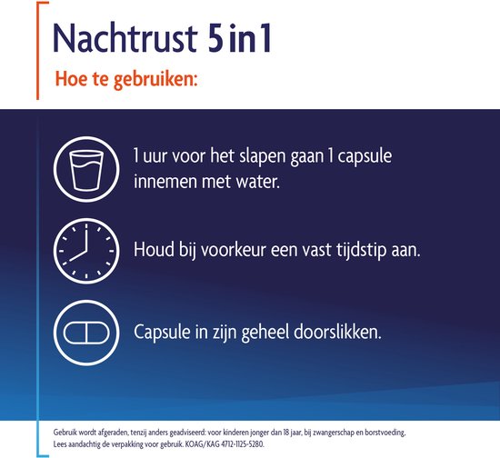 Shiepz Nachtrust 5 in 1 - Slaapmutsje helpt te ontspannen en geeft ontspanning dat helpt om lekker te slapen* - 30 liquid caps