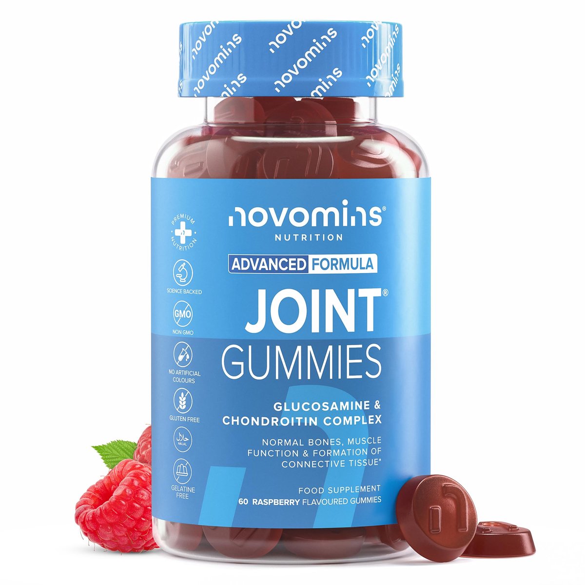 Gewrichten, Glucosamine & Chondroïtine, 60 Gummies, Halal, Getest door Eurofins, Novomins