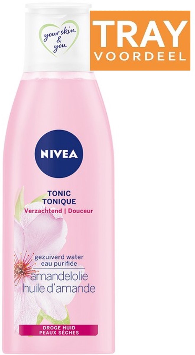 NIVEA VERZACHTENDE REINIGINGSTONIC AMANDELOLIE DROGE HUID 24 X 200 ML