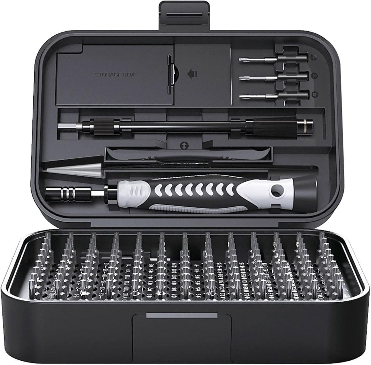 SnelShoppen - 130-in-1 Fijnmechanica Schroevendraaierset - Precisieschroevendraaiers voor DIY Reparatie - Geschikt voor iPhone, Laptop, Speelgoed, Hor