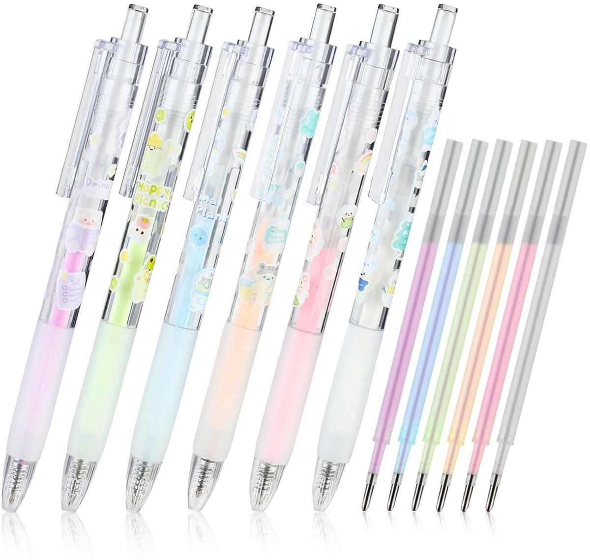 Thijox - 6 stuks sneldrogende plakstift set, kleurrijke lijmstiften voor scrapbooken, fotoalbums, kaarten maken, fijne vloeibare lijm voor knutselen,