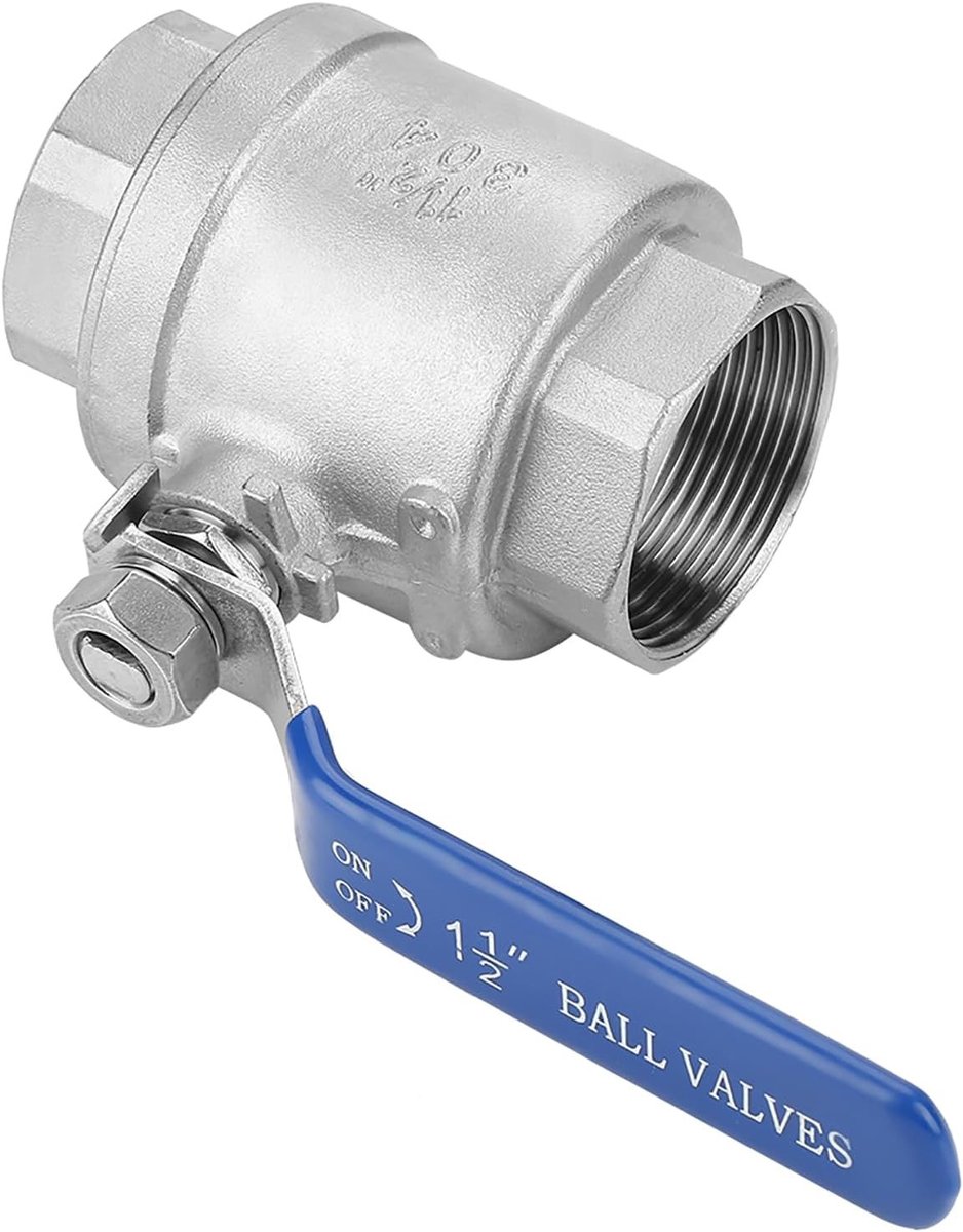 Duurzame 1 Inch Kogelklep van 304 RVS met Volle Poort en Draadverbinding voor Efficiënt Waterbeheer en Hoge Druktoepassingen