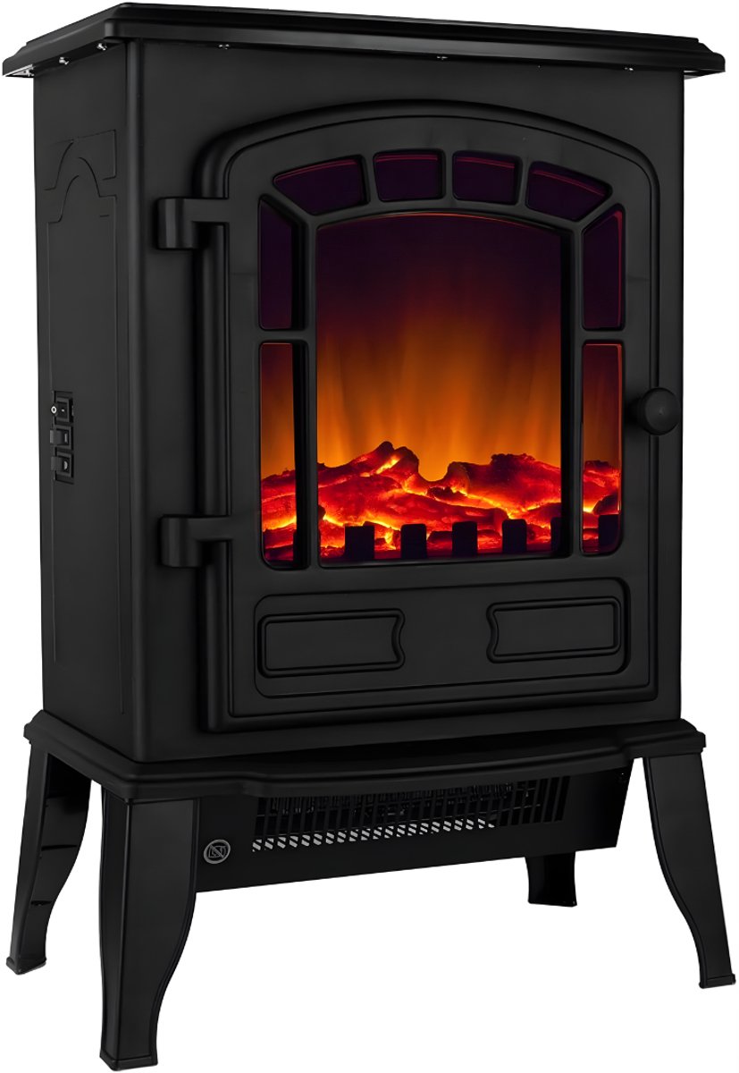 Ploutos®Sfeerhaard Elektrisch - Elektrische LED - Verwarming - Zwart - 24cm x 39cm x 57cm