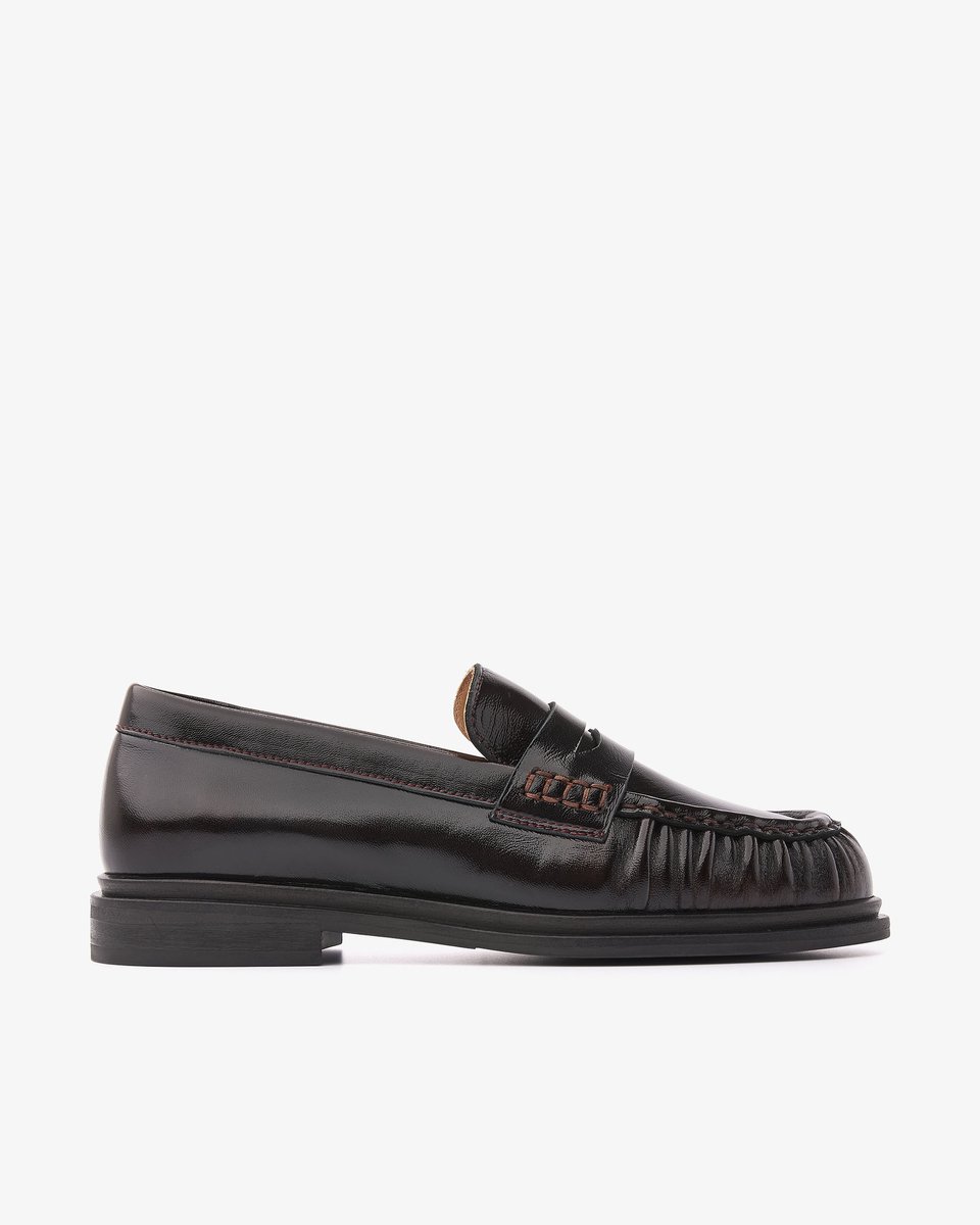 VIA VAI Fae Sarah Loafers Dames - Leer - Bruin - Maat 39,5