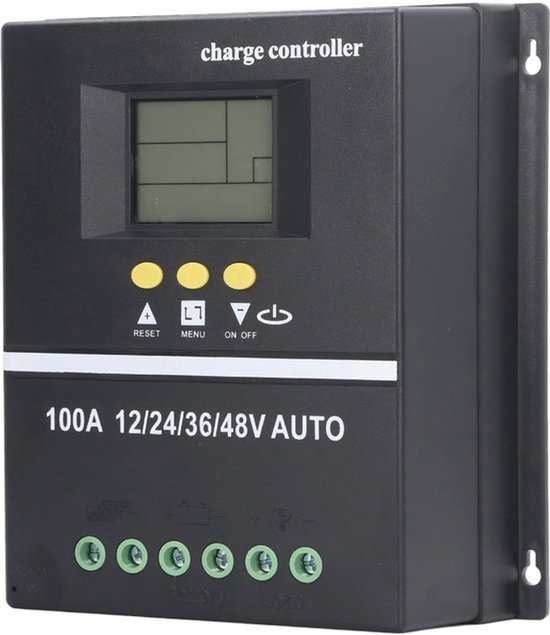 100A MPPT Zonne-laadregelaar, 12V 24V 36V 48V Adaptieve Zonnepaneelregelaar met Dubbele USB-poort en Verlicht LCD-scherm voor Gelverzegelde Overstroomde en Lithiumbatterij