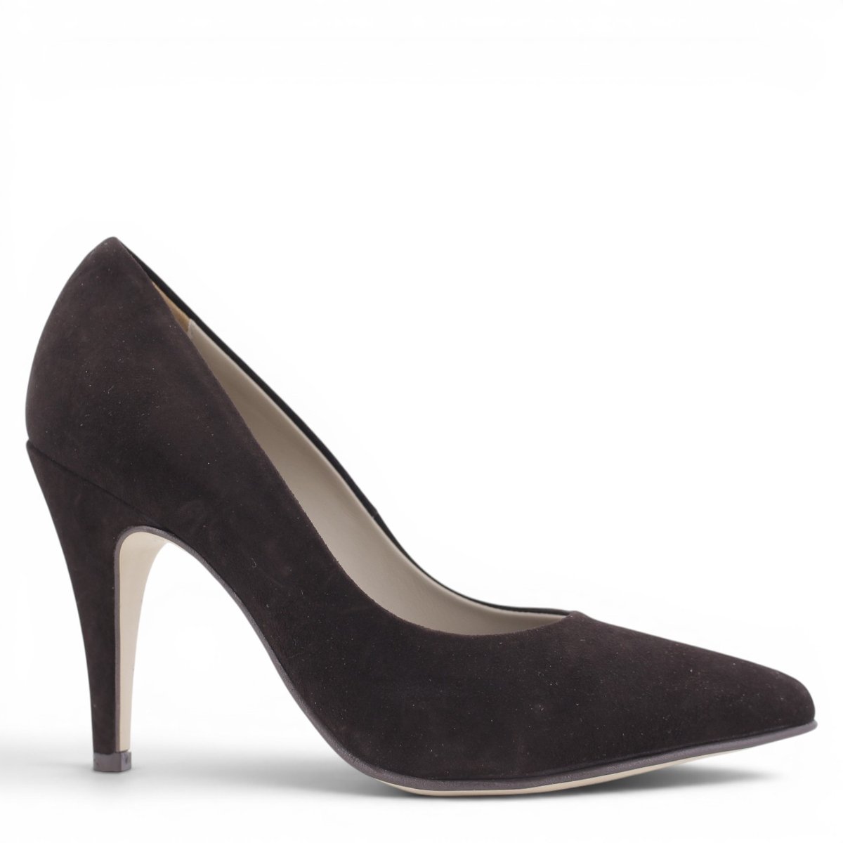 Noë Shoes Nicole Pump Dark Brown Suede