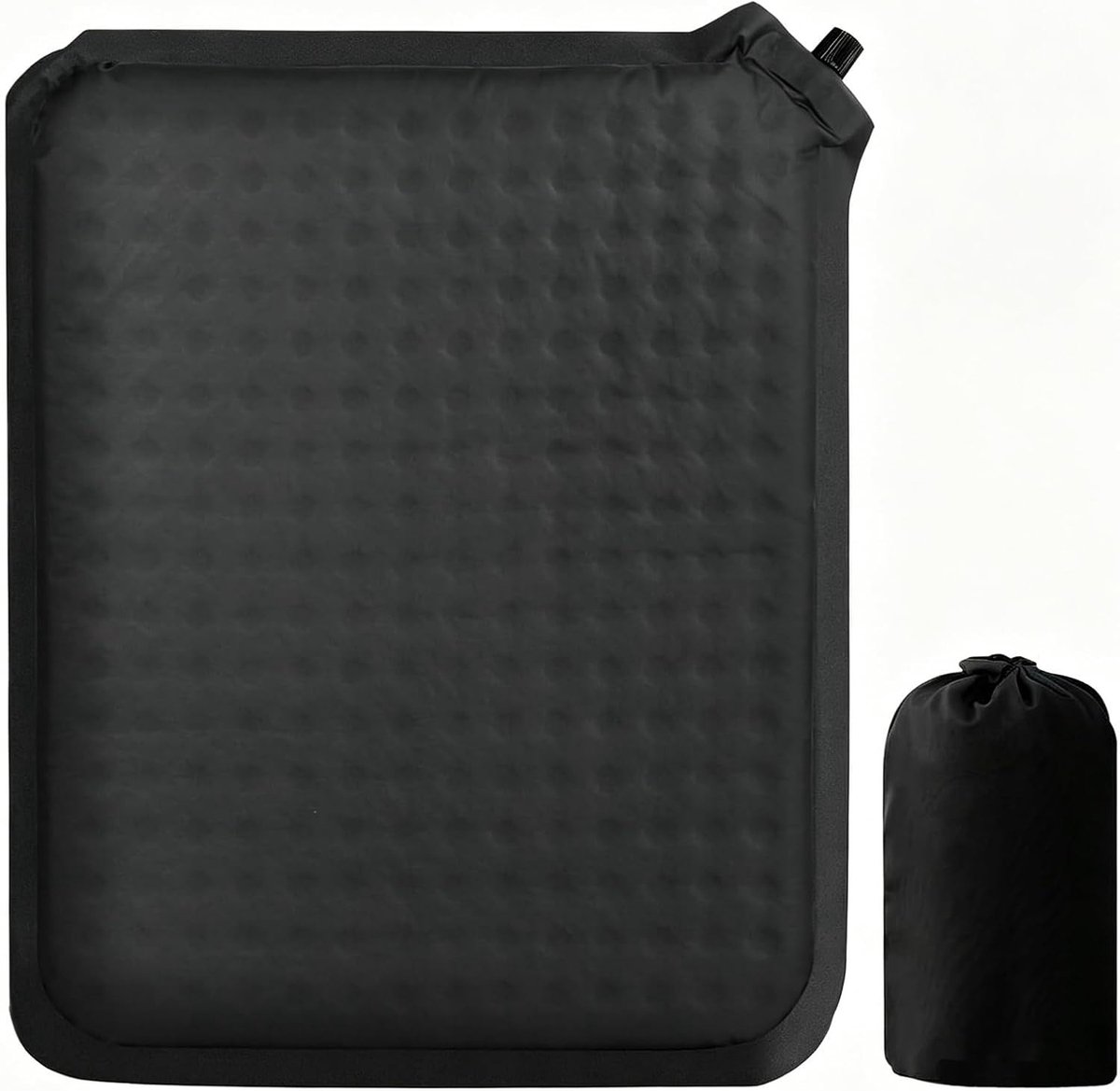 Opvouwbaar en opblaasbaar zitkussen voor buiten, ultralicht schuim, ideaal voor camping, wandelen en onderweg, 40 x 30 x 5 cm