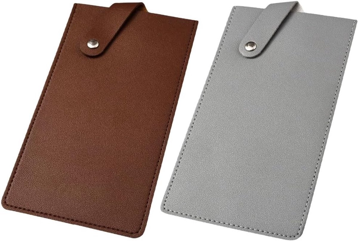 2 Stuks Waterdichte Lederen Schede voor Slagersmes - Duurzame Bescherming voor Keuken en BBQ met Brede Vlees Cleaver Cover en Edge Guard Mouw
