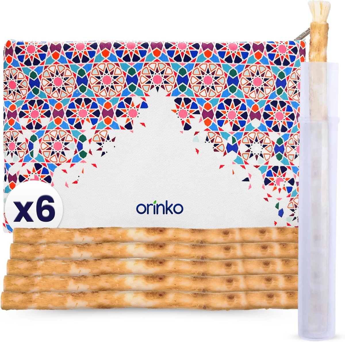 Thijox - ORINKO 6 Siwak-sticks + 1 Beschermhoes + 1 Draagtas - Natuurlijke Vegan Tandenborstel - Milieuvriendelijk Mondverzorgingsproduct - Traditione