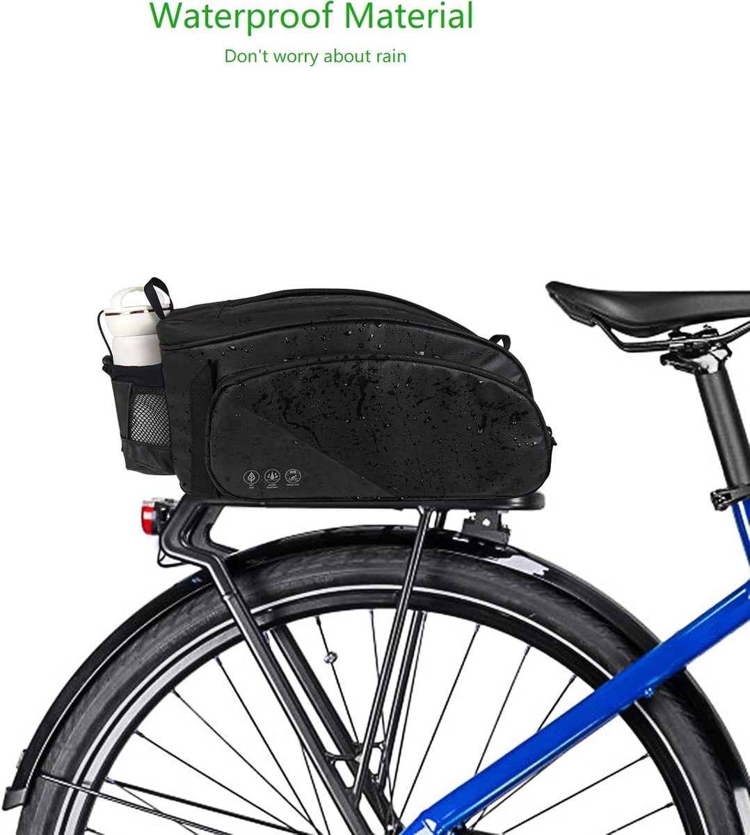 SnelShoppen - Waterdichte Fietstas Fiets Opbergtas met Schouderriem voor Bagagedrager, Cycle Zadel Achterdrager, Outdoor Fiets Bagageruimte, Kofferbak