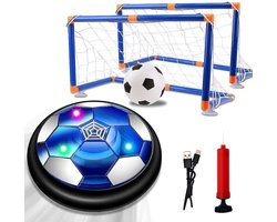 SnelShoppen - NIWWIN Air Power Football Hover Ball met LED Verlichting, Oplaadbaar Speelgoed voor Kinderen 3-12 Jaar, Inclusief Net voor Voetbalsimula