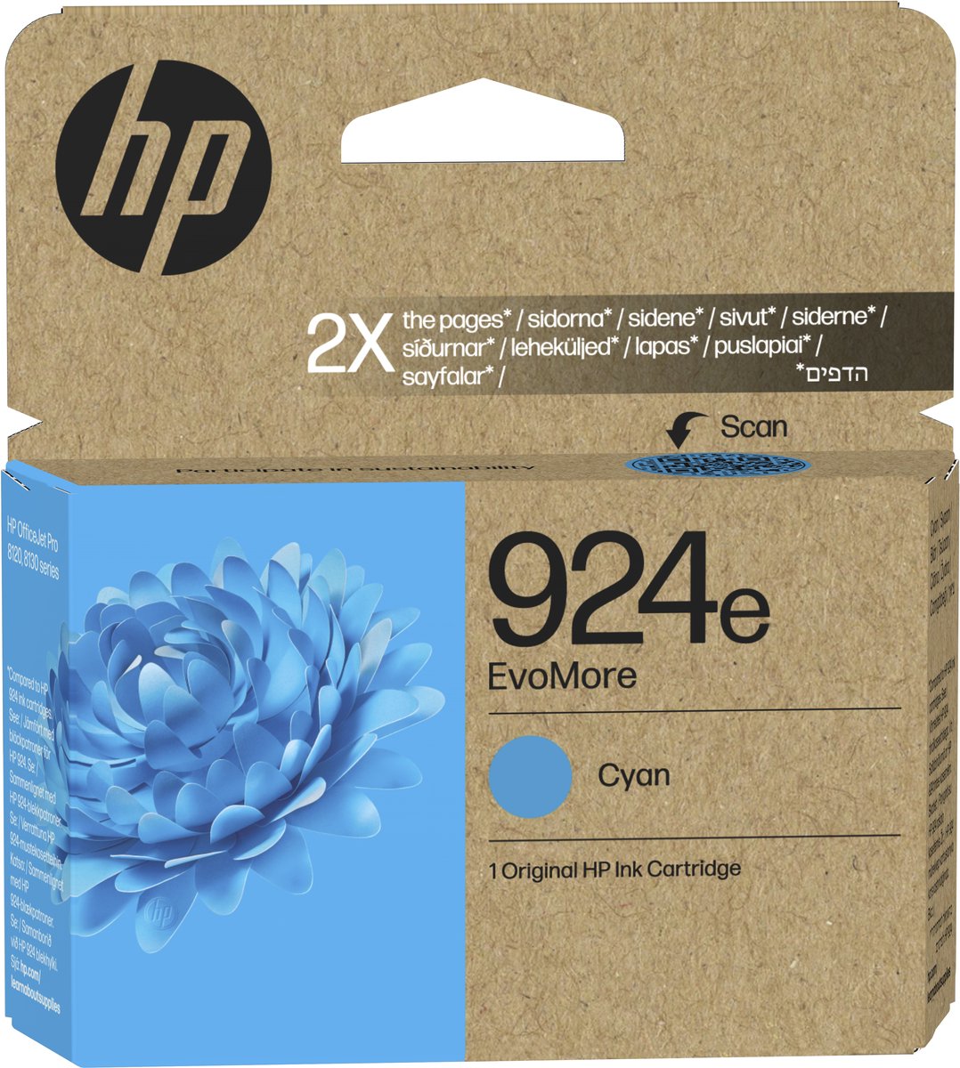 Inktcartridge hp 4k0u7ne 924e evomore blauw | 1 stuk
