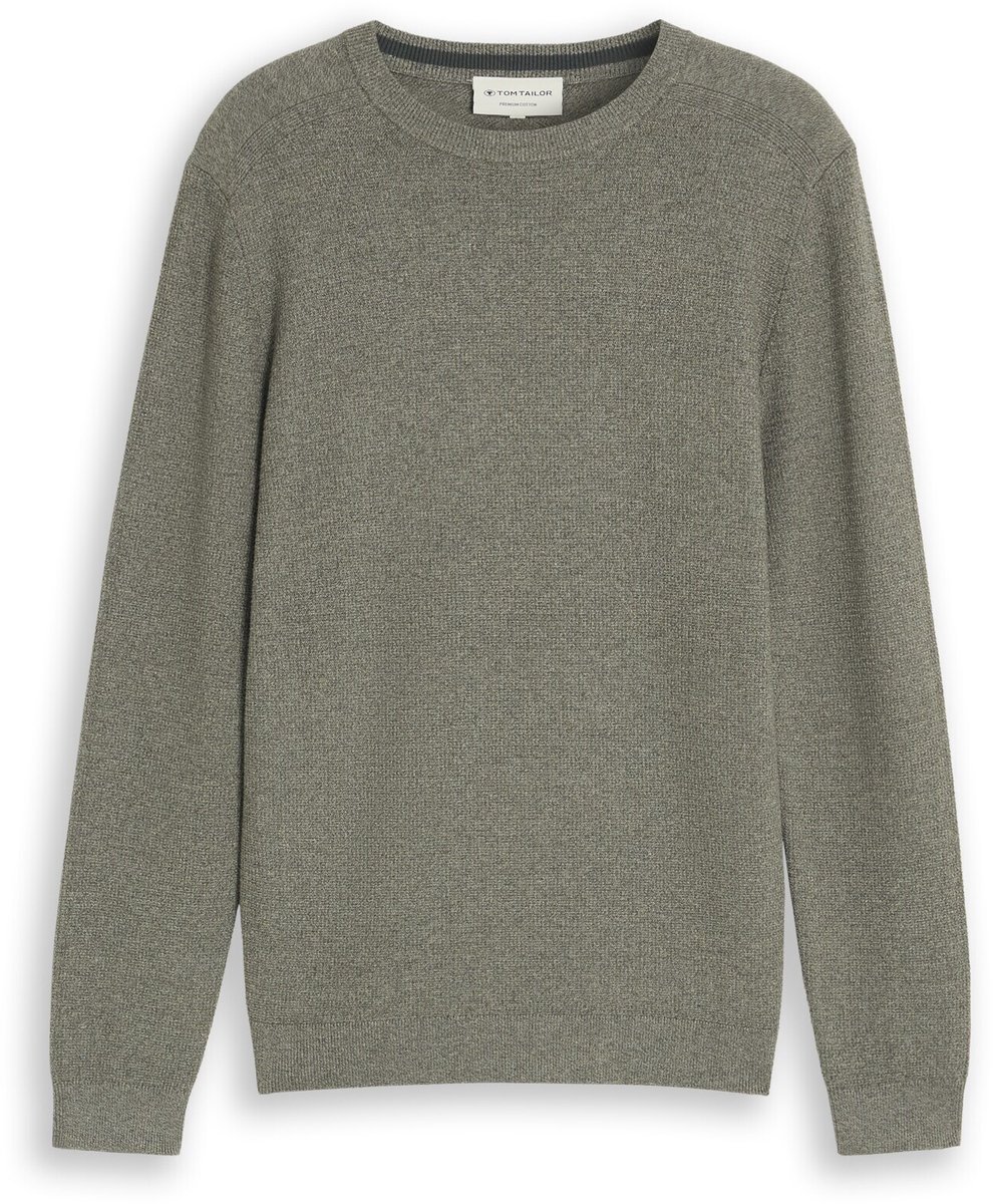 Tom Tailor - Gebreide trui van katoen - Maat S - mouline mint green