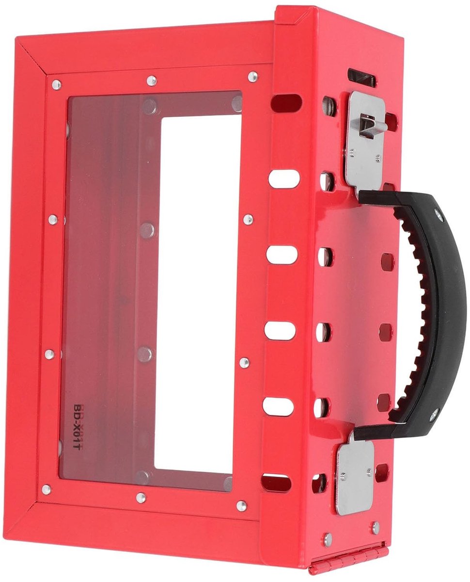 Dailygoods- Veiligheidsslotbox Draagbaar - Lockout Tagout Groepsslotkast - 12 Sloten - A3 Stalen Plaat - Acrylpaneel - Schokbestendig - Slotkast