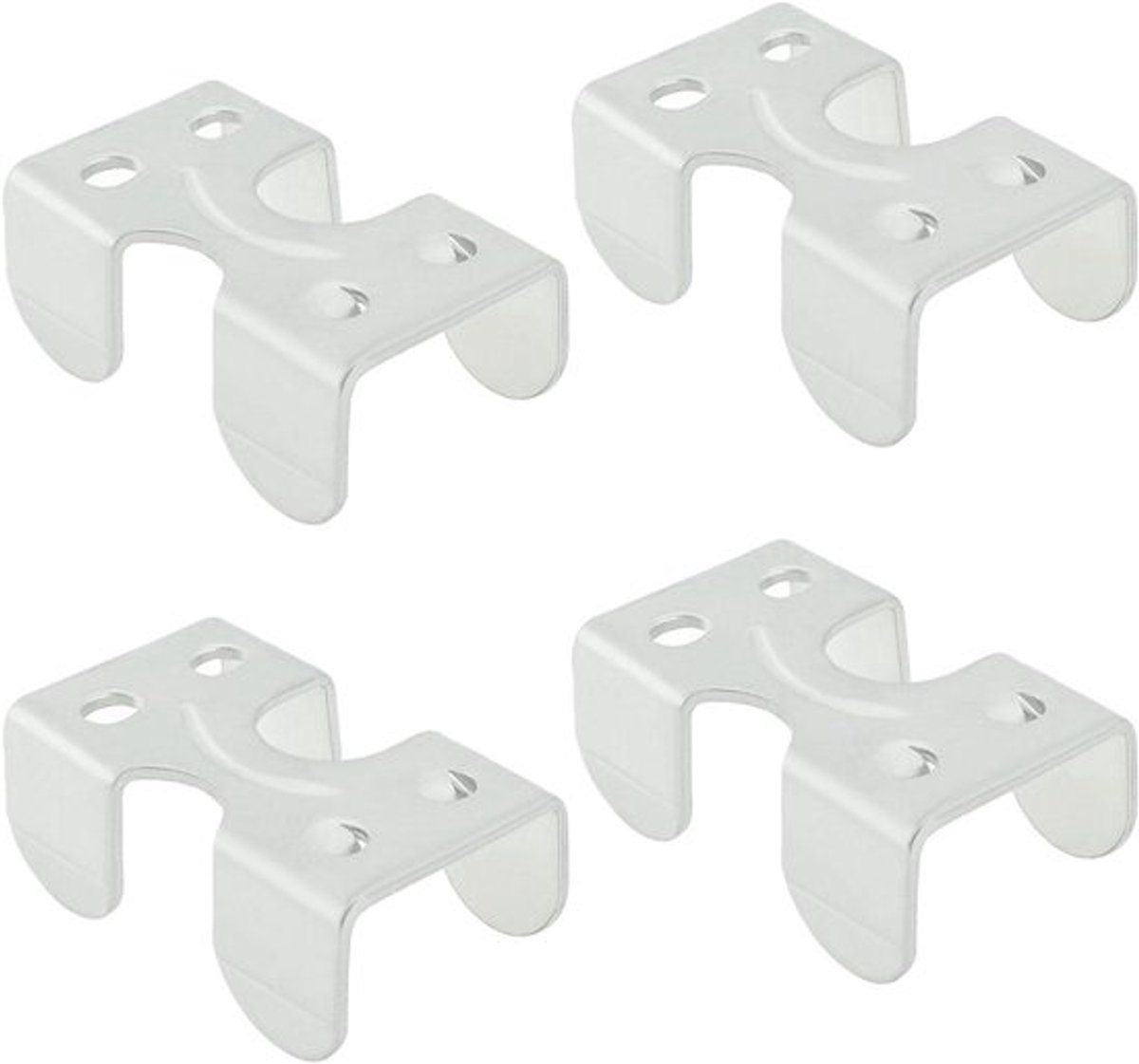 Touwklem - Afwerking Vervangend Deel - Verzinkt - N265876 - 1/4 Inch - 3/8 Inch - Touw - Geschikt voor Spanklem - Zilverkleurig - 4 stuks.