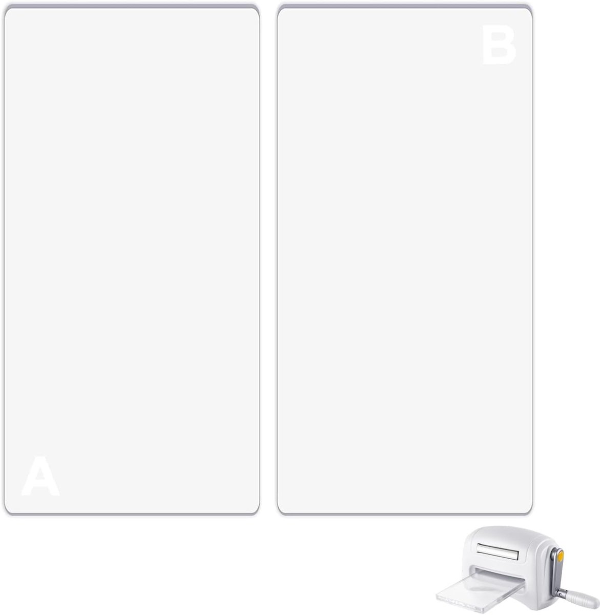 Snijplaten voor Mini Die Snijmachine - 1 Paar Transparante Polycarbonaat Snijpads 15,9 x 7,6 x 0,3 cm voor Embossing, Scrapbooking en Creatief Kaarten Maken