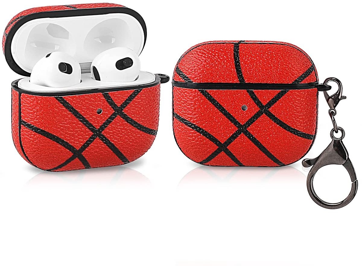 SolidKeus - Silicone Hoes voor Airpods 3 met Basketball Ontwerp
