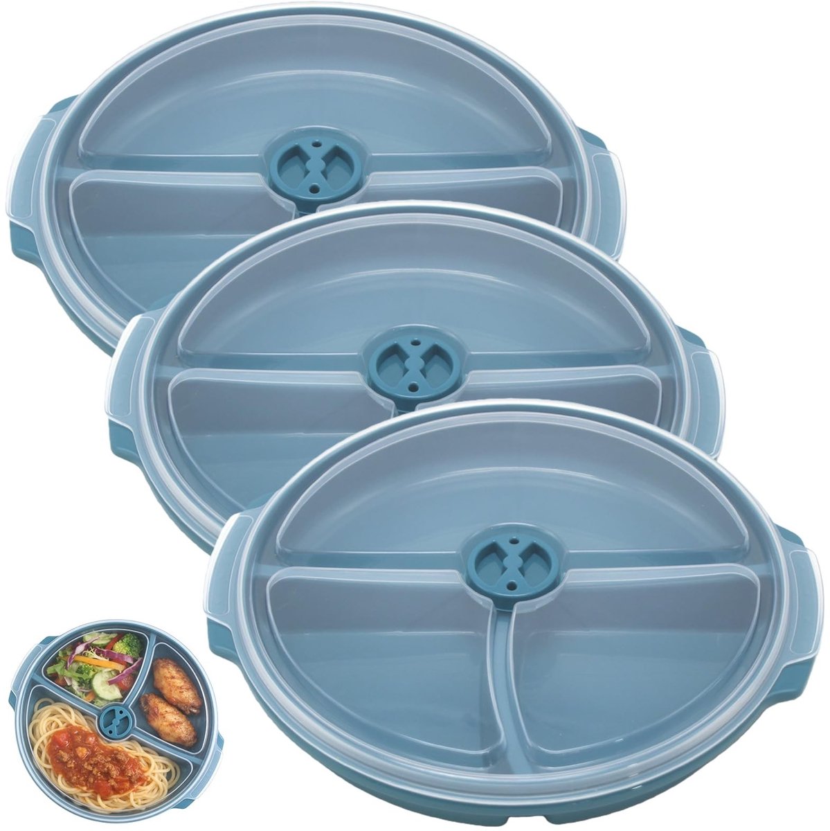 SolidKeus - Set van 3 Magnetronborden met Ventilerend Deksel