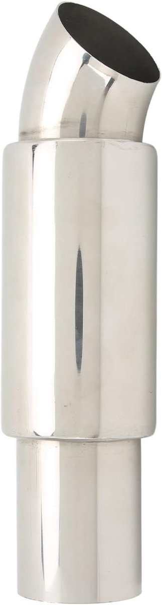 Universele Ronde Uitlaatdemper van RVS 51mm x 63mm - Geluidsdemper, Uitlaatpijp, Auto Accessoires