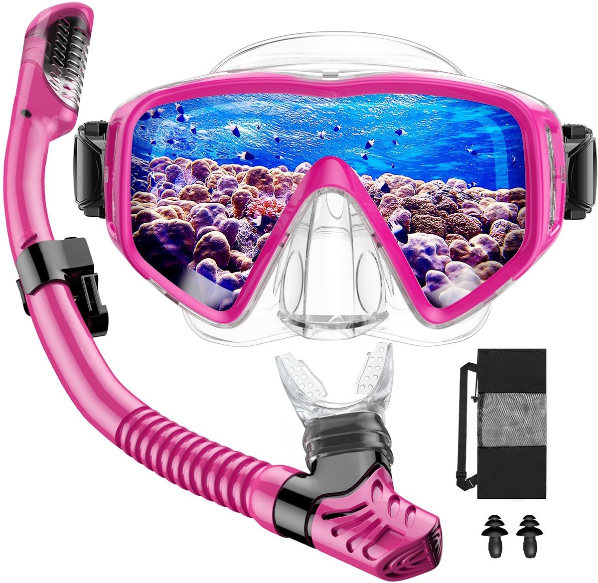 SolidKeus - Snorkelset met Duikmasker en Droge Snorkel voor Volwassenen
