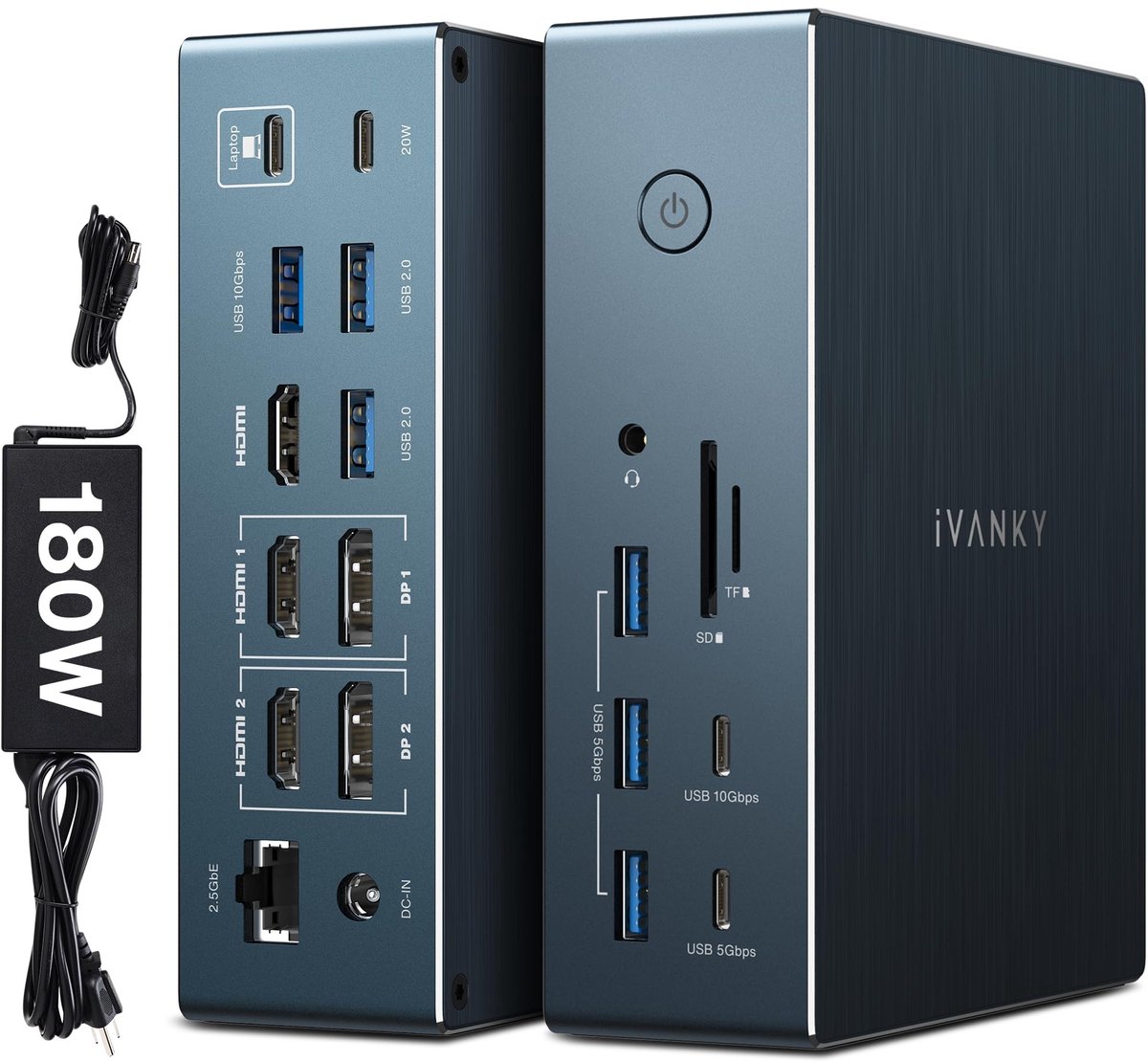 SolidKeus - 20-in-1 Docking Station voor MacBook met Triple 4K Monitor Ondersteuning