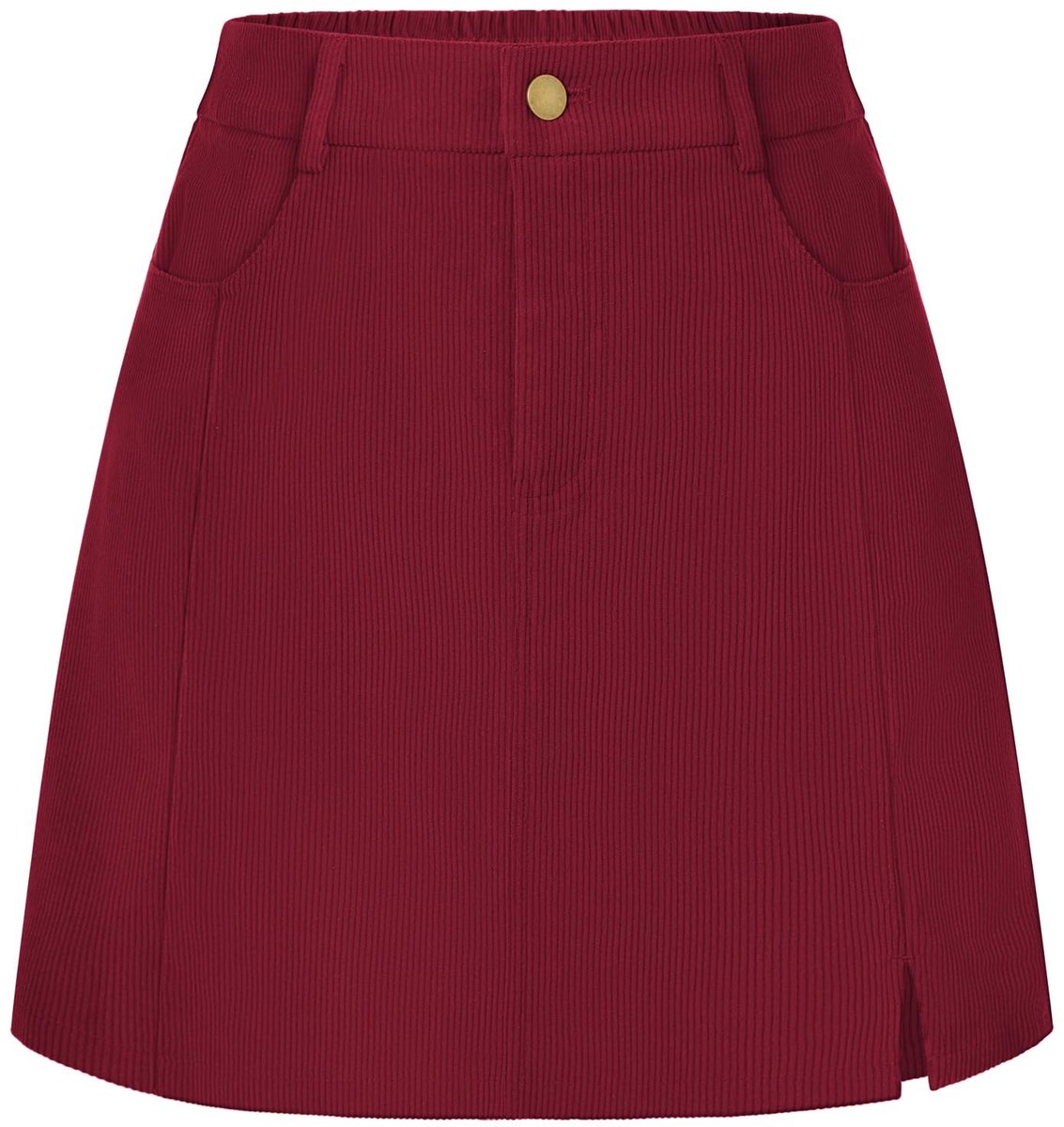 SolidKeus - Hoge Taille A-Lijn Mini Rok met Pocket