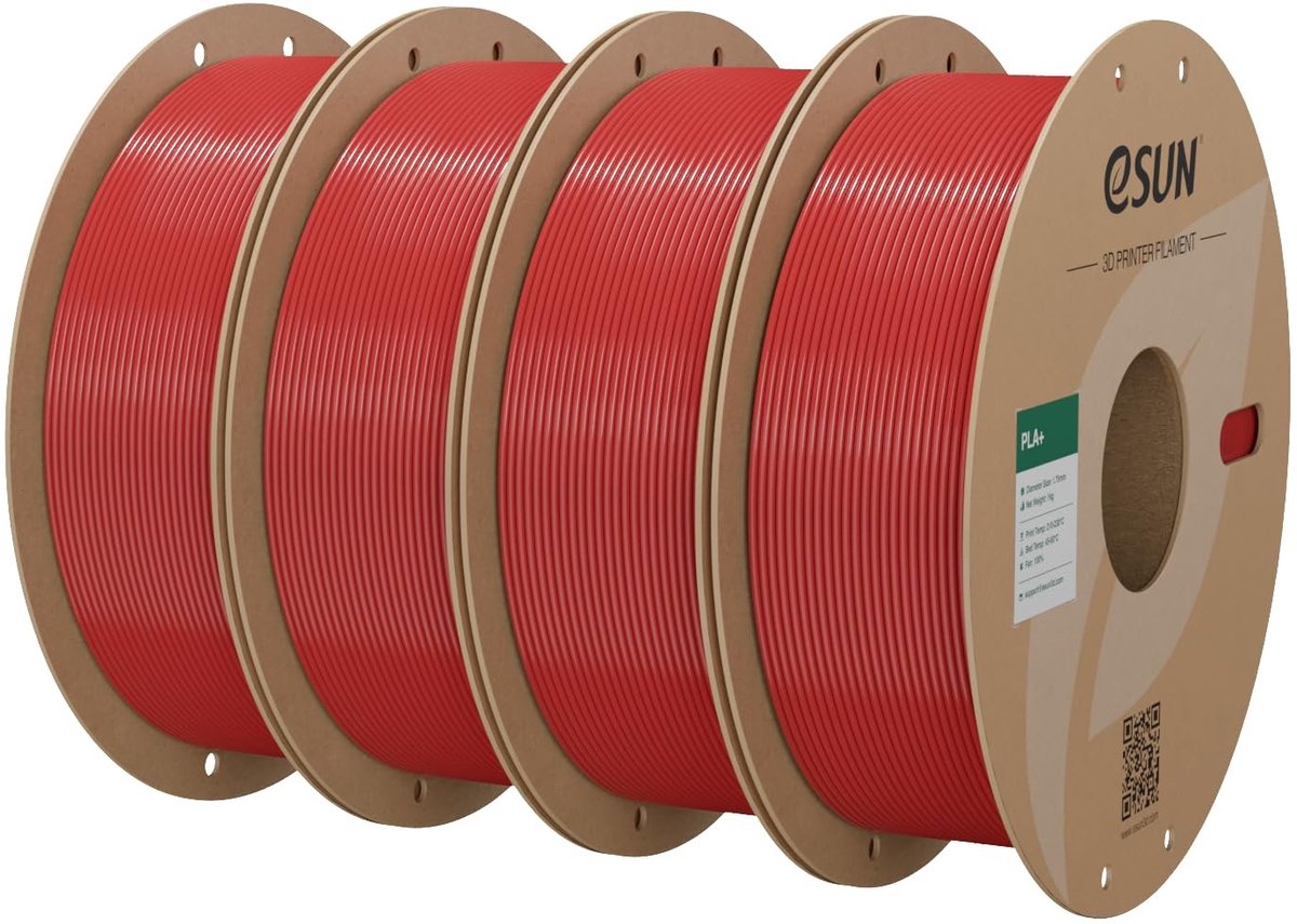 SolidKeus - 3D Printer Filament PLA+ 1.75mm 4kg Vuurrood