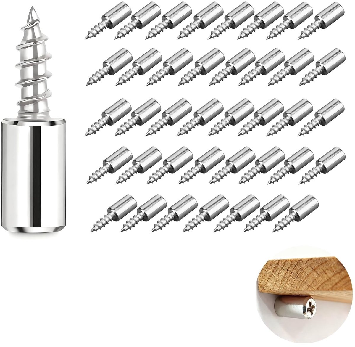 SolidKeus - 40 Stuks Planksteunen met Zelftappende Schroeven