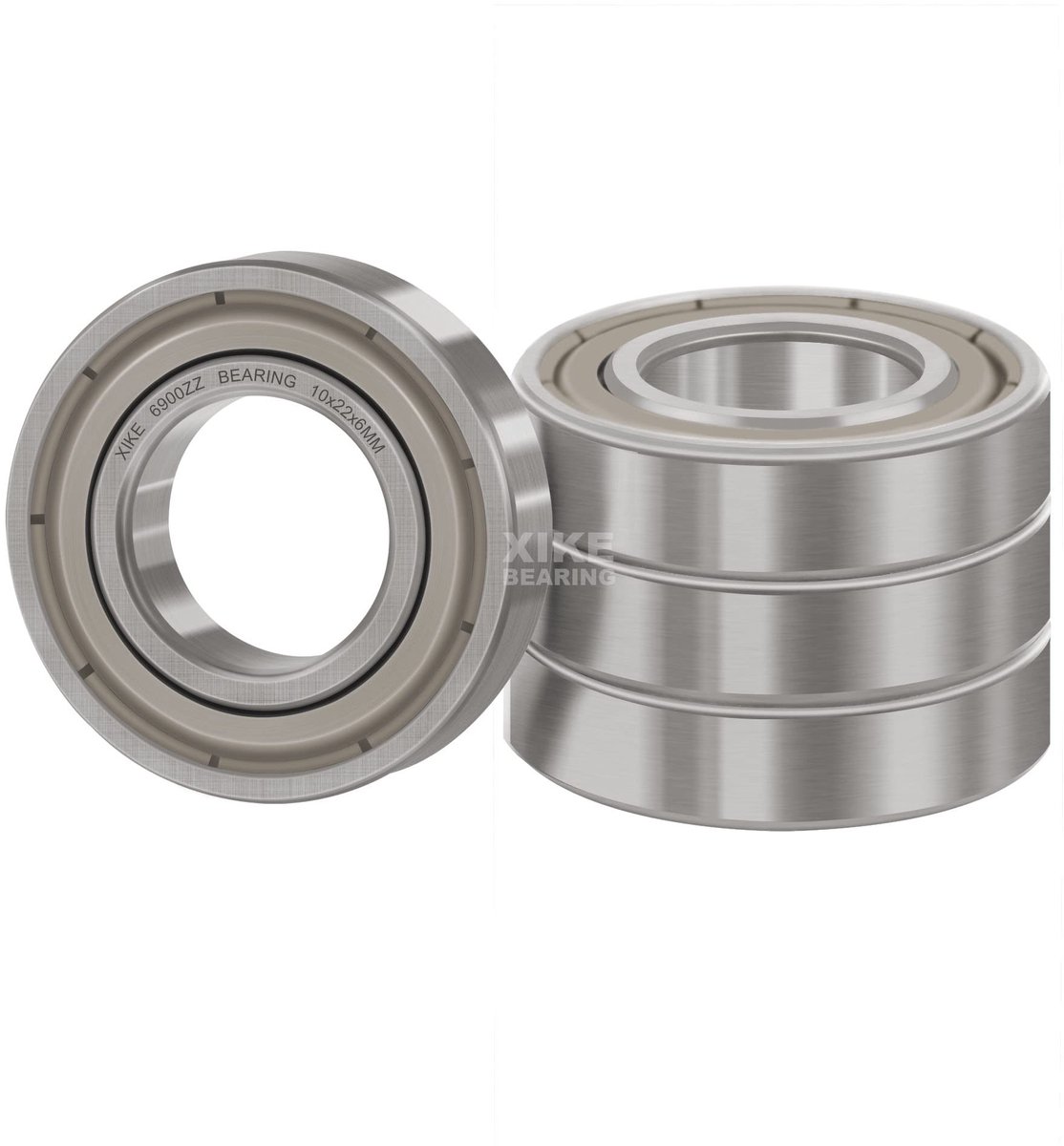 SolidKeus - 4 Stuks Sealed Kogellager 10x22x6mm met Dubbele Metaalafsluiting