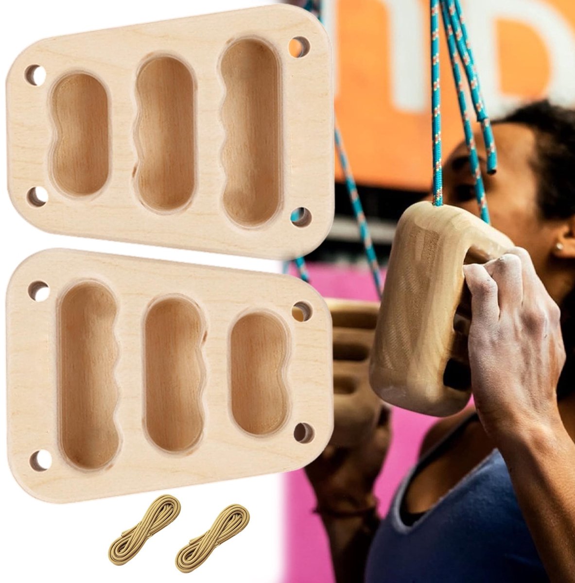 SolidKeus - Set van 2 Klim Hangborden voor Training