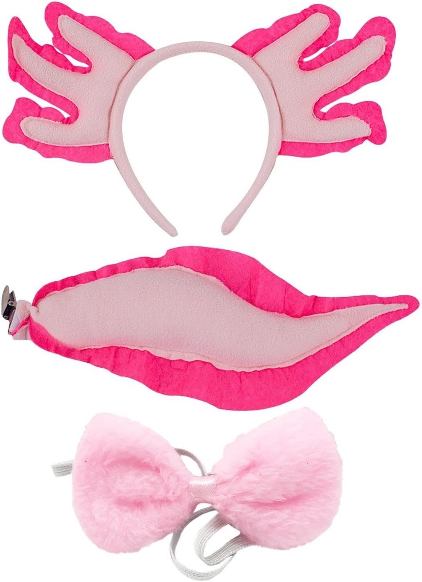 Schattige dierenaccessoires voor feestjes: hoofdband, staart en strikje voor creatieve kostuums