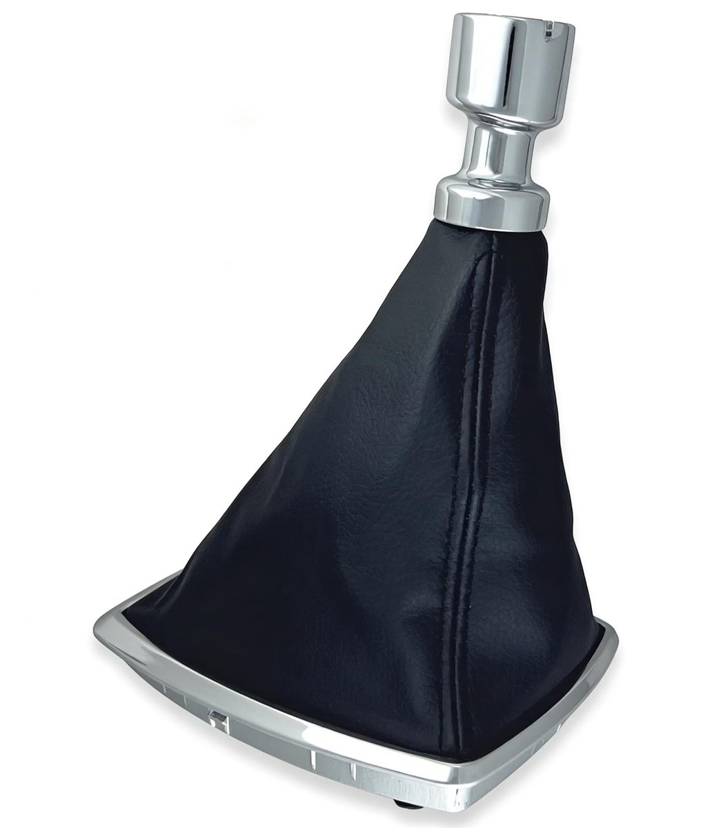 SolidKeus - Zwarte Versnellingspookhoes met Chroom voor Ford C-MAX en Kuga