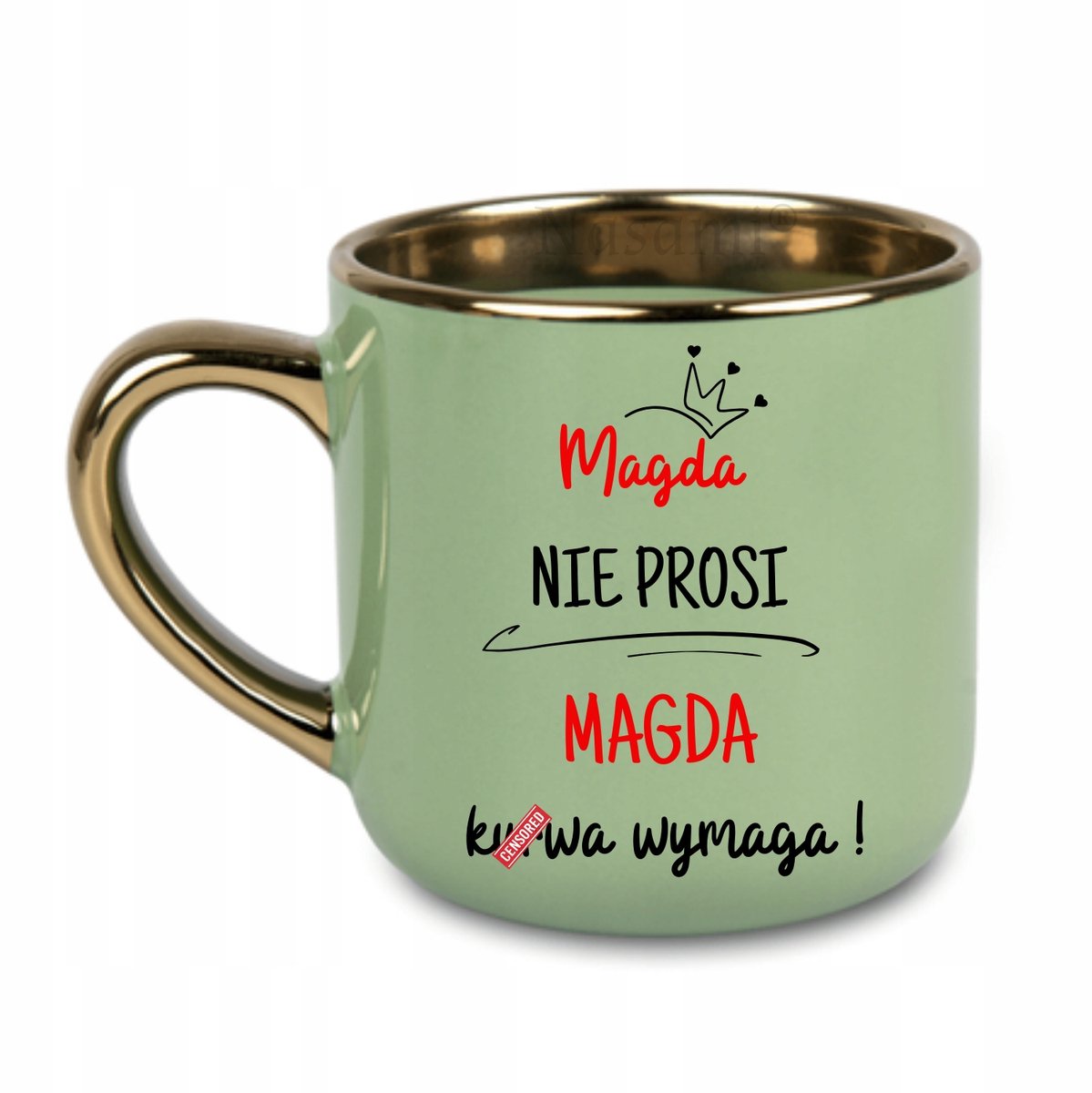 Merkloze elegante mok met gouden rand - 400ml
