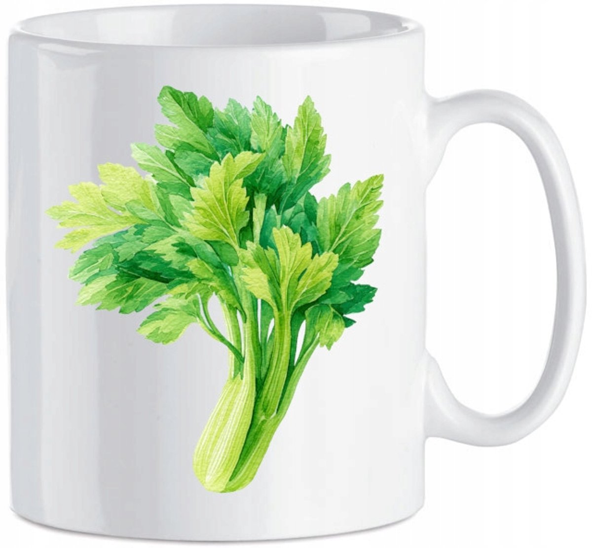 Moderne Keramische Mok met Groente Print - 330 ml