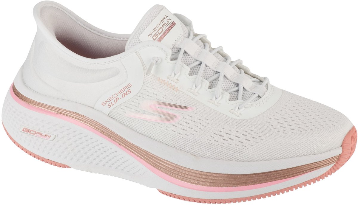 Skechers Slip-Ins: Go Run Elevate 2.0 - Banyan, Vrouwen, Wit, Hardloopschoenen, maat: 39,5