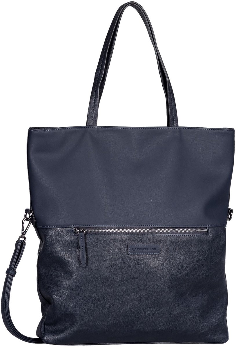 TOM TAILOR shopper schoudertas Gia Zip Shopper Dark Blue donkerblauw
