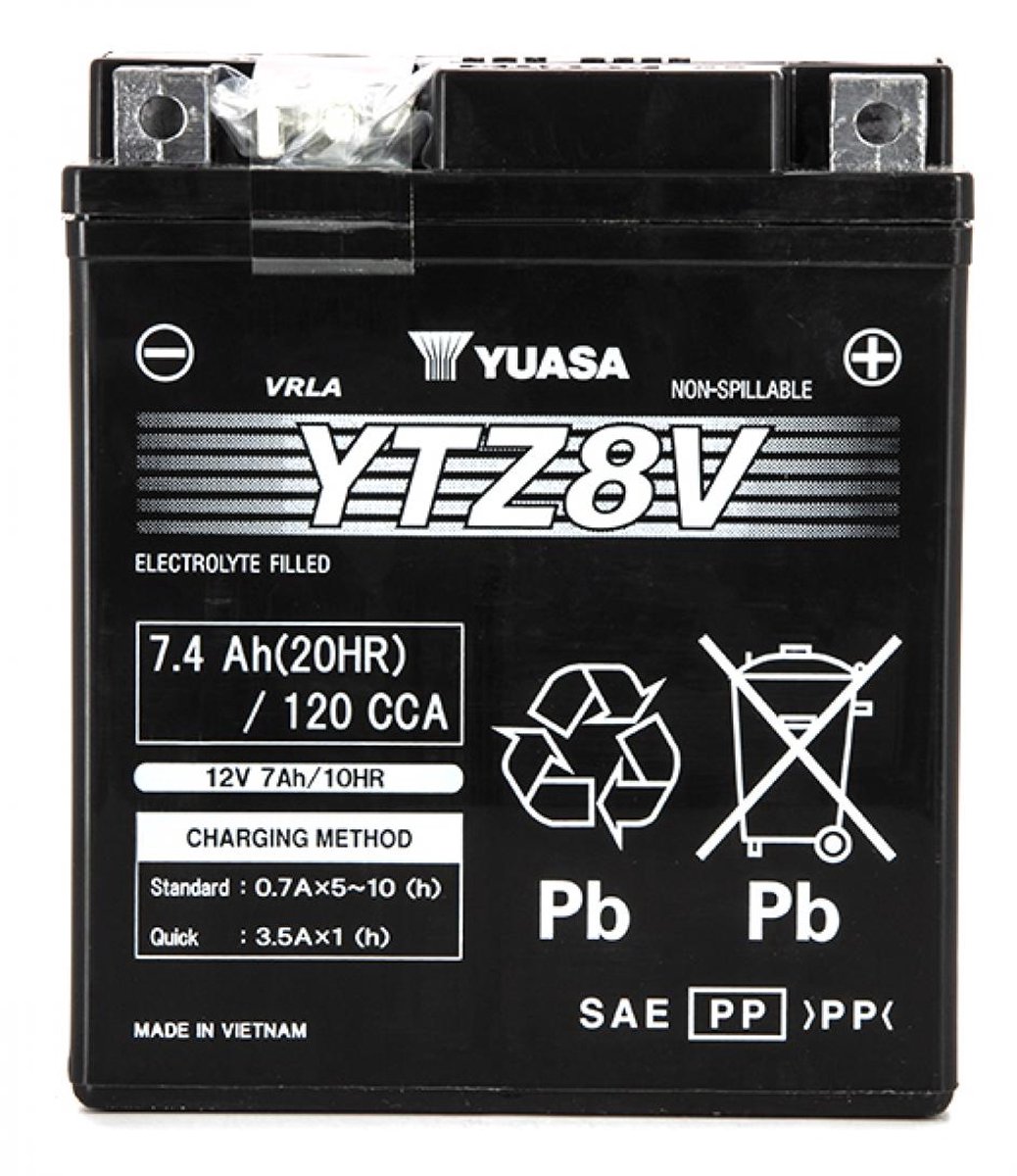 Batterie SLA Yuasa pour Scooter Honda 150 SH I 2017 à 2018 YTZ8-V / 12V 7.4Ah Neuf