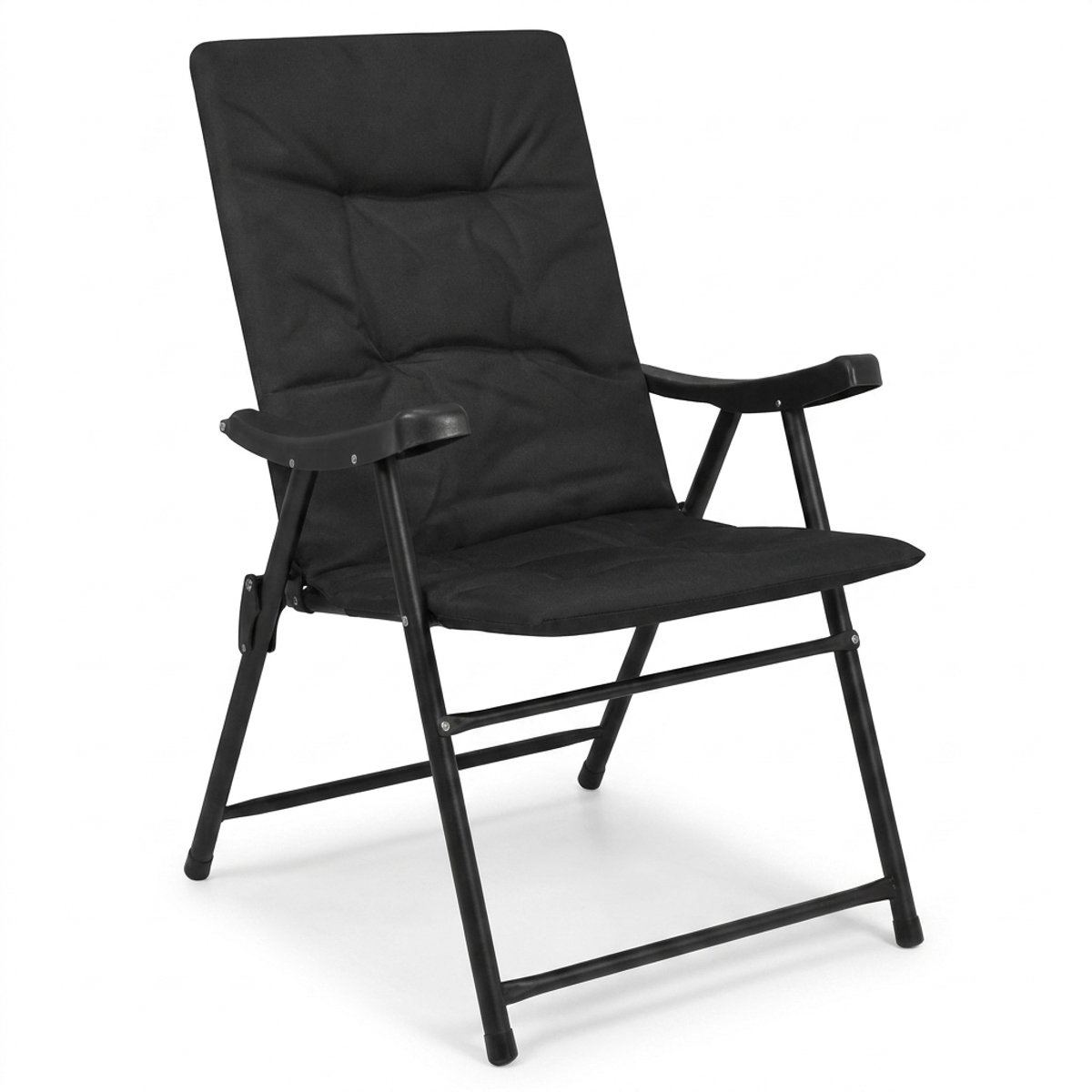 Opvouwbare Campingstoel - Klapstoel Camping met Hoge Rugleuning - Kampeerstoel met Armleuningen - Belastbaar tot 120 kg