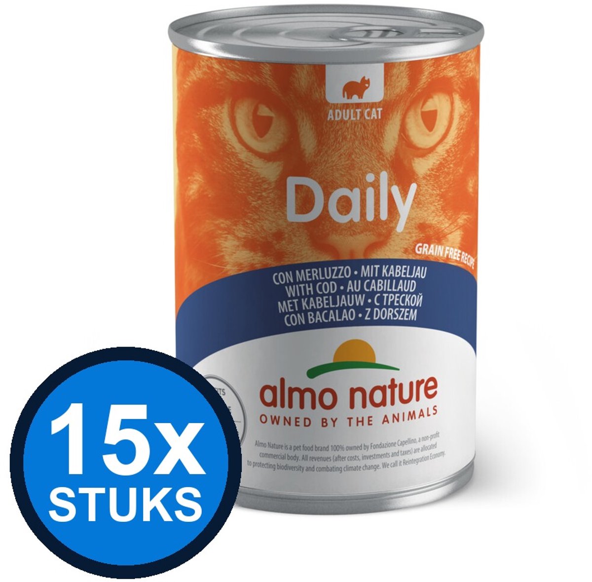 Almo Nature Almo Nature Daily cat blik kabeljauw 400gr