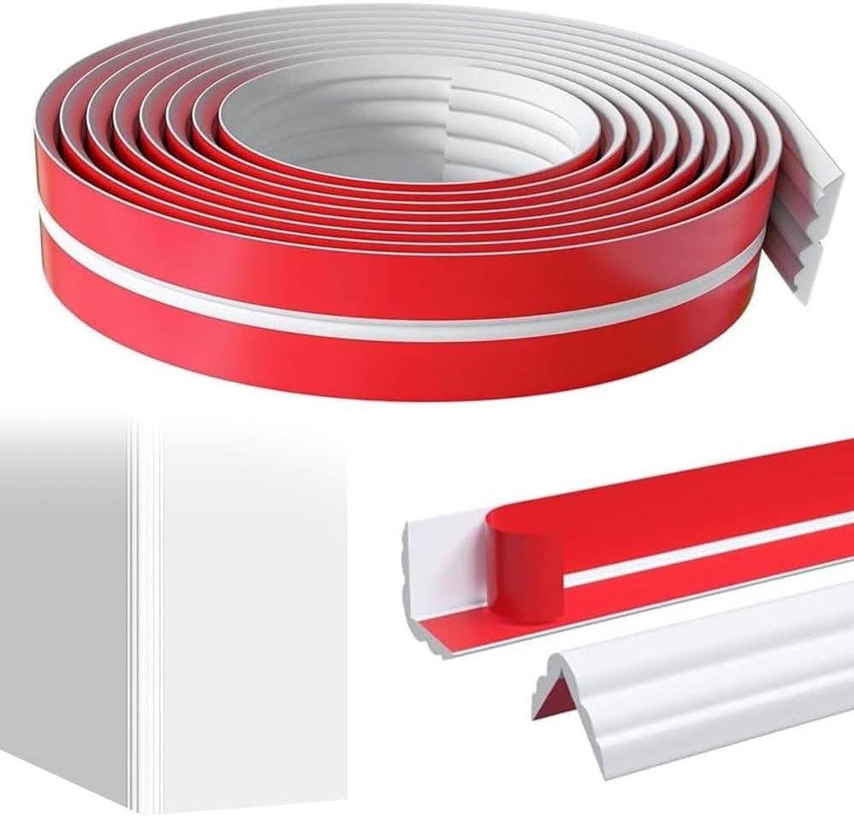 Decoratieve Mouldings voor Hoekbescherming en Randbescherming, Zelfklevend, 2 cm x 3,1 m, Geschikt voor Deuren, Ramen, Muren en Vloeren