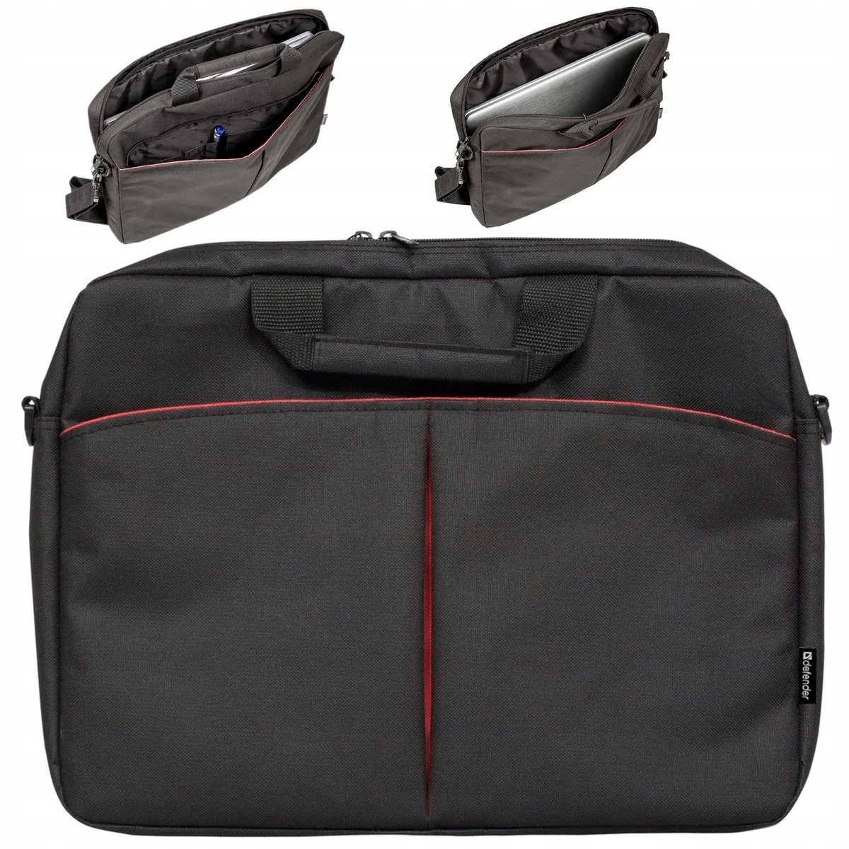 Defender Laptop Tas 15-16" Polyester Versterkte Zijkanten & Schouderband